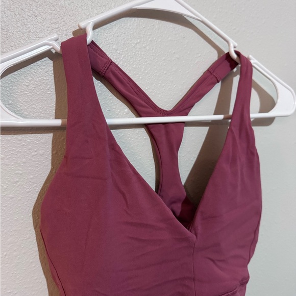 Athleta Mauve Racerback Sports Bra XS Wireless Stretch Pullover berry - Picture 4 of 9